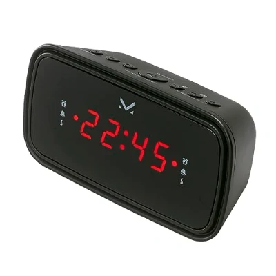 Afbeelding van Majestic RS 166 wekkerradio met dubbel alarm, led display, FM radio 10 voorinstellingen, stroomvoorziening AC 230 V/50 Hz, zwart