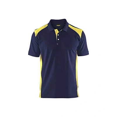 Afbeelding van Blaklader Poloshirt piqué 3324 1050 Marine/High Vis Geel