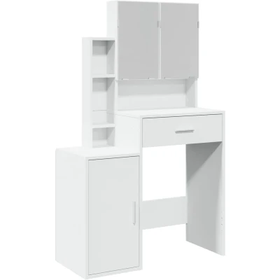 Afbeelding van vidaXL Kaptafel met kastje 80x35x132 cm wit