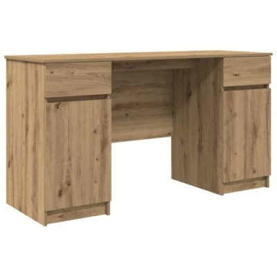 Afbeelding van vidaXL Bureau Artisan Eiken 140x49x76 cm Bewerkt Hout