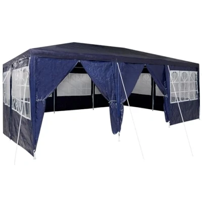 Afbeelding van vidaXL Partytent met 10 Zijwanden Blauw 6x4 m PE