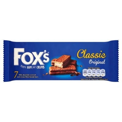 Afbeelding van Fox&#039;s Classic Original Biscuit Bar, 7 bars