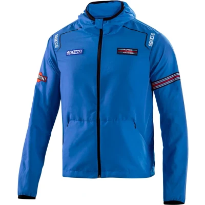 Afbeelding van Sparco Martini Racing Windstopper Waterafstotend en Winddicht Jack voor Heren met design XXL Lichtblauw