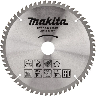 Afbeelding van Makita Zaagblad Multi 216X30 60T 5G D 65610