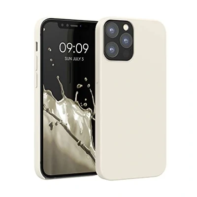 Afbeelding van kwmobile telefoonhoesje compatibel met Apple iPhone 12 / Pro hoesje Zachte case voor smartphone Back cover in crème