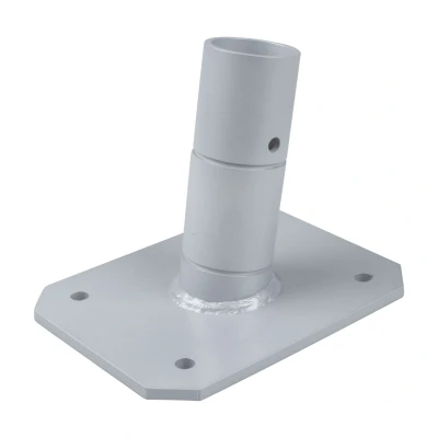Afbeelding van Windhager Terrashouder Premium, zonnezeil bevestiging, houder voor zeilen, zonnezeilenmast, weerbestendig, 10708, zilver