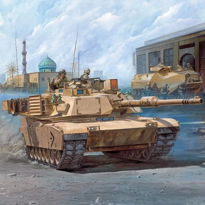 Afbeelding van 1:72 Academy 13430 M1 Abrams USMC M1A1 Tank Plastic Modelbouwpakket