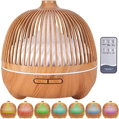 Afbeelding van VIPNAJI 550 ml aromadiffuser voor geuroliën, premium ultrasone luchtbevochtiger, aromatherapie oliediffuser met 7 kleurig ledlicht, BPA vrij, 30 dB, ultra stil, timer, auto off, slaapkamer,