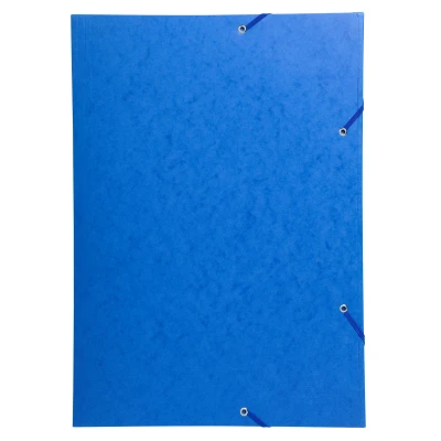 Afbeelding van Exacompta 59500E inslagmap DIN A3. Made in Germany. Gemaakt van extra sterk Colorspan karton met 3 binnenkleppen en 2 elastieken verzamelmap voor kantoor school 1 stuk willekeurige kleur