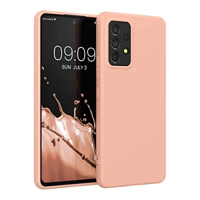 Afbeelding van kwmobile telefoonhoesje geschikt voor Samsung Galaxy A53 5G Hoesje smartphone Back cover in roze grapefruit
