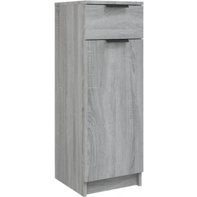 Afbeelding van Badkamerkast 32x34x90 cm bewerkt hout grijs sonoma eikenkleurig