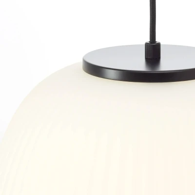 Afbeelding van Brilliant Hanglamp Kaizen 3 lichts zwart met wit 60155/76