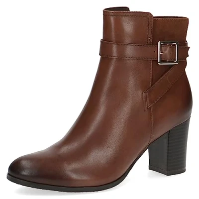 Afbeelding van Caprice Korte laarzen Cognac comb, Dames, Maat: 37.5, comb Leer