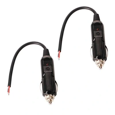 Afbeelding van GTIWUNG 2 stuks sigarettenaansteker stekker, 12V autostekker, auto stroomvoorziening koord voor draagbare DVD speler, auto, vrachtwagen, bus camera, DVR