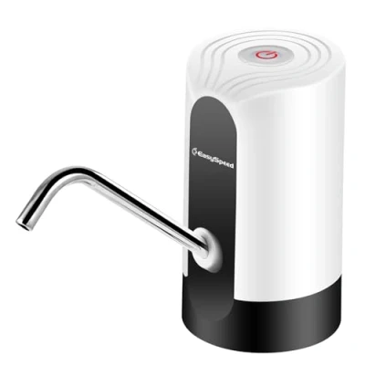 Afbeelding van Elektrische waterdispenser met 2 adapters, automatische doseerpomp voor het afzuigen van koud water uit karaffen en flessen, universeel, USB opladen, kamperen, school, kantoor