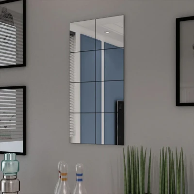 Afbeelding van Spiegeltegels frameloos 8 st 20,5 cm glas
