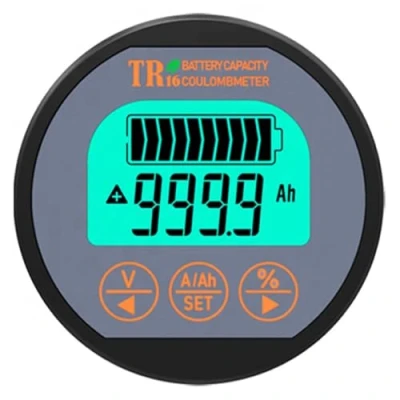 Afbeelding van AILI Voltmeter Ammet spanning stroom 100 m 80 V voor caravan RV Motorhome 999 lithium ijzer loodzuur AH
