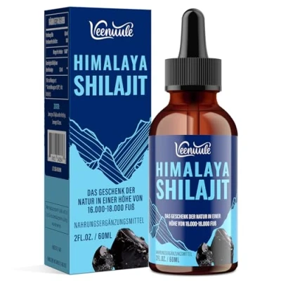 Afbeelding van Shilajit Original Himalaya Druppels, 100% Pure Hoogste Kracht Shilajit, 5X Concentratie, Ayurvedische Kruiden, Handiger dan Hars en Capsules, Veganistisch, 60 ml (Pack of 1)