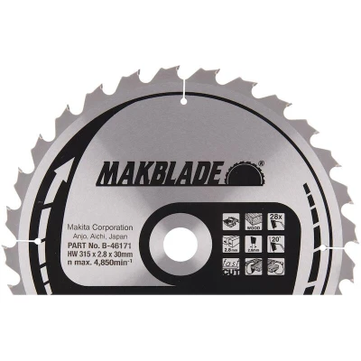 Afbeelding van Makita B 46171 Tafelzaagblad hout 315x30x2mm