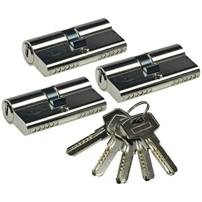 Afbeelding van Slotcilinder set 3x 60mm (30+30mm) 5 sleutels