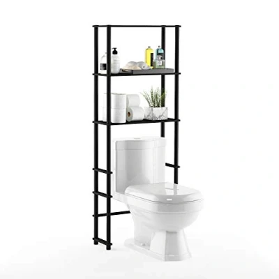 Afbeelding van Furinno Badkamer Berging, Hout, Espresso/Zwart, one size