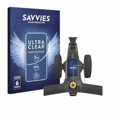 Afbeelding van Savvies Screenprotector voor PowaKaddy CT10 Folie Beschermfolie transparant (6 Stuks)