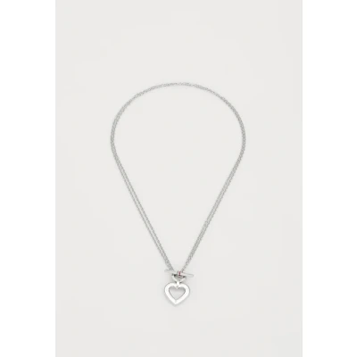 Afbeelding van Tommy Hilfiger Toggle Heart Ketting silvercoloured, Dames, Maat: One Size, Silver coloured