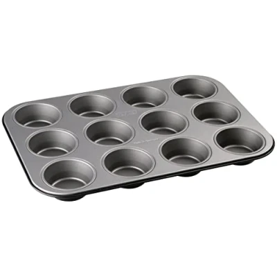 Afbeelding van Zenker Energy Muffinplaat, vorm, bakvorm, cakevorm, voor 12 muffins, antiaanbaklaag, zilver/antraciet, L 38,5 cm, 6910, plaatstaal
