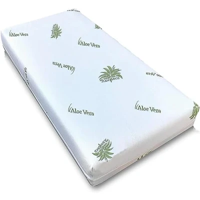 Afbeelding van Kiby® matras voor kinderbed van aloë vera, 140 x 70 12 cm (Oeko Tex® en CERTIPUR™ gecertificeerd), babybed, wasbaar, afneembare hoes
