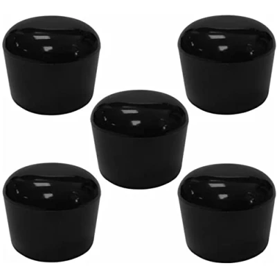 Afbeelding van cyclingcolors Kunststof voetkappen, rond, zwart, buiskappen eindkappen voor ronde buizen, meubels, 30 mm, 5 stuks