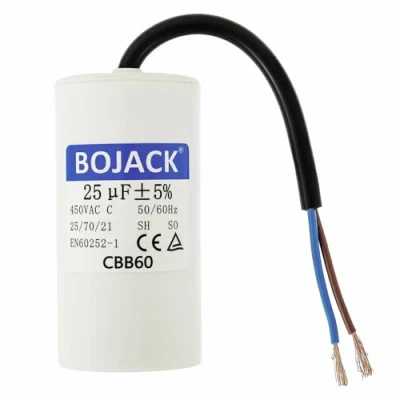 Afbeelding van BOJACK CBB60 450V 25uf condensatorstarter elektromotor, 50/60HZ aanloopcondensator met draad
