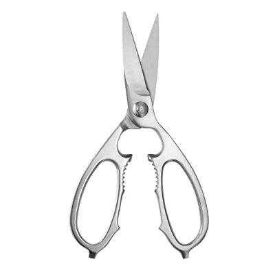 Afbeelding van MITSUMOTO SAKARI Japanse Multi Purpose Keukenschaar, 21 cm Roestvrij Staal Heavy Duty Professionele Vaatwasser Veilige Gevogelteschaar