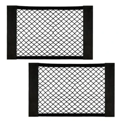 Afbeelding van Zwarte Magic Adhesive Mesh Cargo Net Elastische String Netto Pouch, Auto Terug Kofferbak Seat voor Auto/Truck/Trunk (2 Pcak) 40 X 25cm