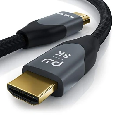 Afbeelding van CSL 8K HDMI kabel 2.1 3D High Speed Ethernet HDTV UHDII Dynamic HDR 10+ eARC VRR Dolby Vision (instelling voor moet op de tv worden gedaan een optimale gegevensoverdracht)