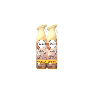 Afbeelding van Febreze Luchtverfrisser Duopack Vanille 2x 185ml Verwijdert nare geuren Limited Edition
