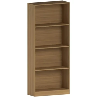 Afbeelding van Vida Designs Cambridge Boekenrek met 4 niveaus, hoog, eiken, houten rekeenheid voor kantoor, woonkamermeubels