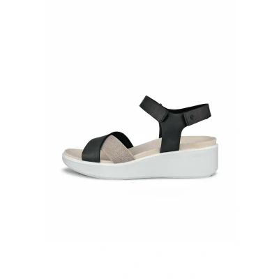 Afbeelding van ECCO Flowt LX W Sandalen met sleehak, Dames, Maat: 36, Black Leer