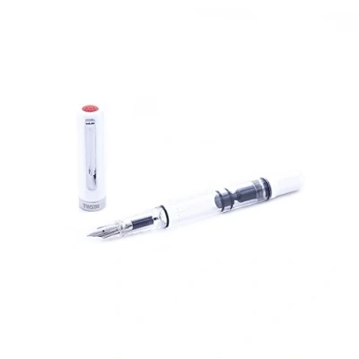 Afbeelding van kidsnado TWSBI Eco wit, lente M, vulpen, demonstrator, zuigervuller, piston, vulpen