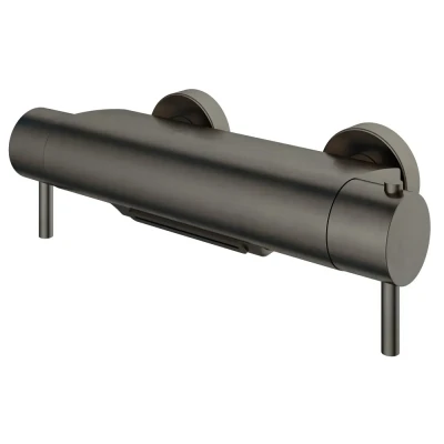 Afbeelding van HotBath Buddy/Buddy thermostatische badmengkraan met cascade uitloop verouderd ijzer