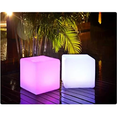 Afbeelding van PRECORN Led kubus inclusief USB lichtobject lichtkubus licht tuin decoratie verlichting