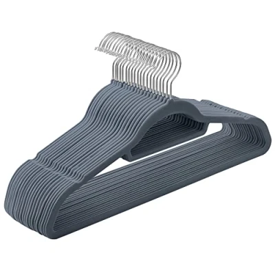Afbeelding van Nancy&#039;s Ruimtebesparende Antislip Kleerhangers 20 Stuks Ultra Dunne met 360 graden draaibare haak Kledinghangers