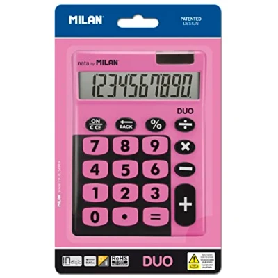 Afbeelding van Rekenmachine Milan Wit Roze 14,5 x 10,6 2,1 cm