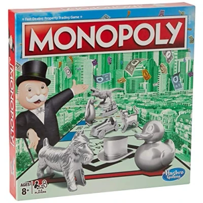 Afbeelding van Hasbro klassiek plankspel Monpoly (evt. niet beschikbaar in het Nederlands).
