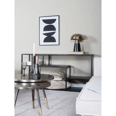 Afbeelding van Home67 Dressoir Huub Zwart Mangohout 125 cm