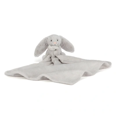 Afbeelding van Jellycat knuffeldoek Konijn Zilver 34cm (Bashful Silver Bunny Soother)