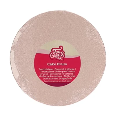 Afbeelding van FunCakes Cake Drum Rond Rose Goud Ø20 cm / 12 mm Taartonderlegger Taartkarton