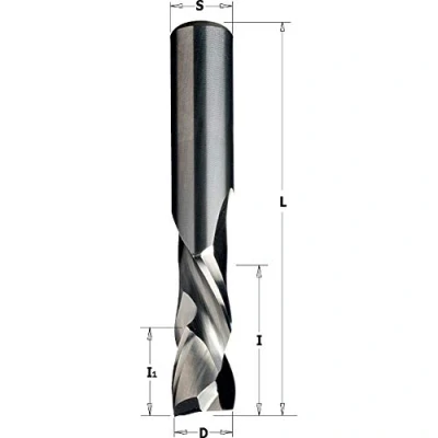 Afbeelding van CMT VHM afwerkfrees Ø5x8 22/60mm. z=1+1 S=Ø5 pos./neg.