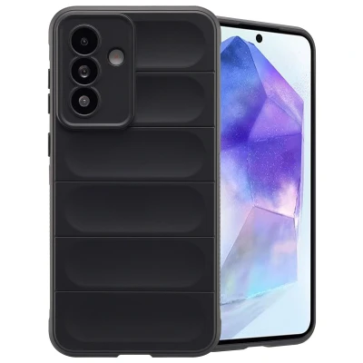 Afbeelding van Samsung Galaxy A56 Hoesje Siliconen en TPU (zacht) imoshion Softcase/Backcover Zwart Telefoonhoesje