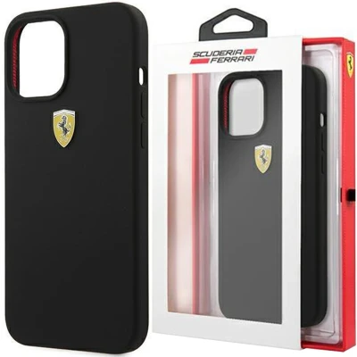 Afbeelding van Ferrari FESSIHCP12LBK iPhone 12 Pro Max 6.7 zwart/zwart hardcase On Track Siliconen