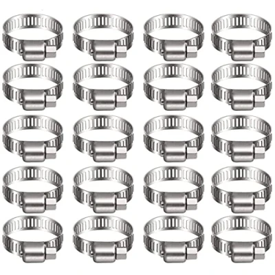 Afbeelding van Litensh roestvrijstalen slangclips, wormwiel slangklemmen pijpklem, jubileumclips kanaalklem brandstofleidingklem voor sanitair Automotive zwembad auto vijver en tuin (10 16MM, 20PCS)